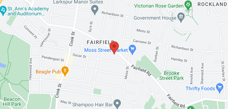 map of 206-1241 Fairfield Rd